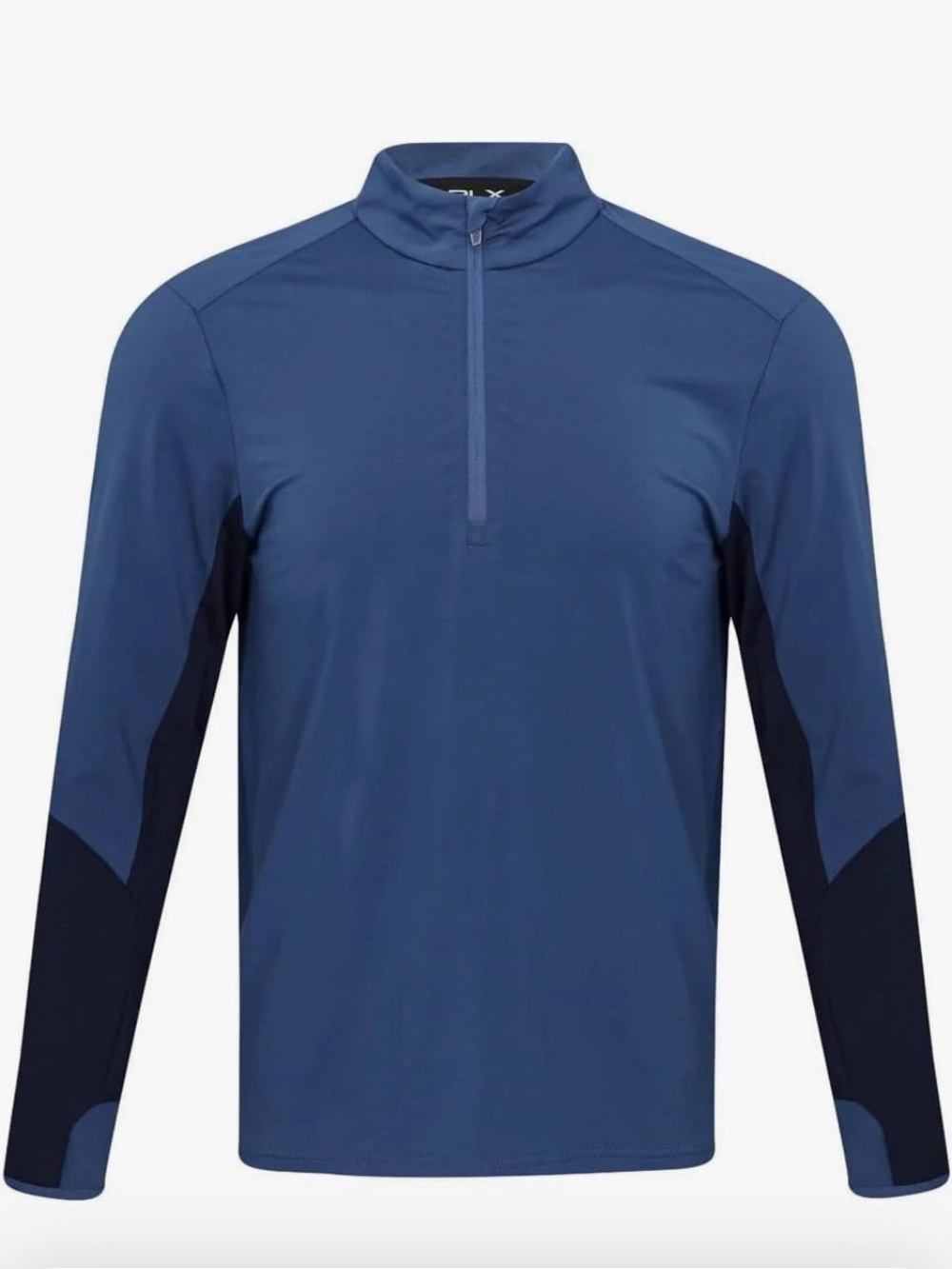 NWT RLX Ralph Lauren Men's Blue Quarter-Zip Pullover with Navy Contrast XXL